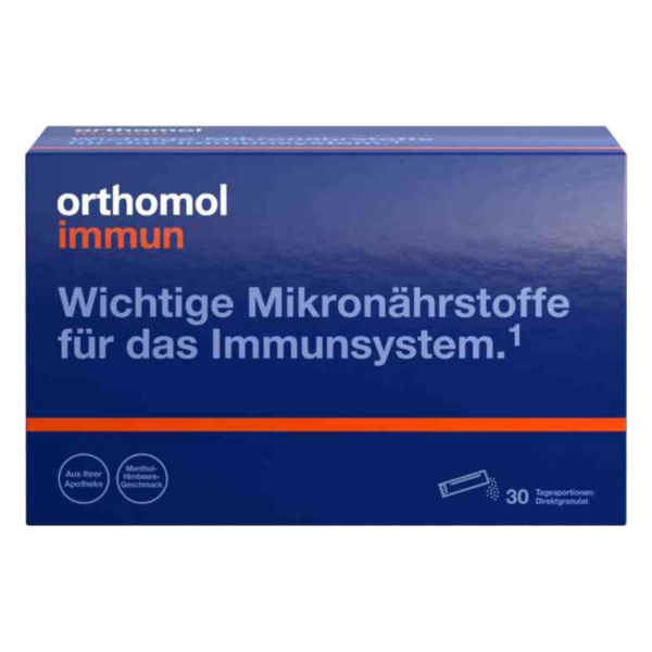 orthomol immun direktgranulat menthol himbeere 30er packung 30 stk.png
